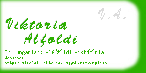 viktoria alfoldi business card